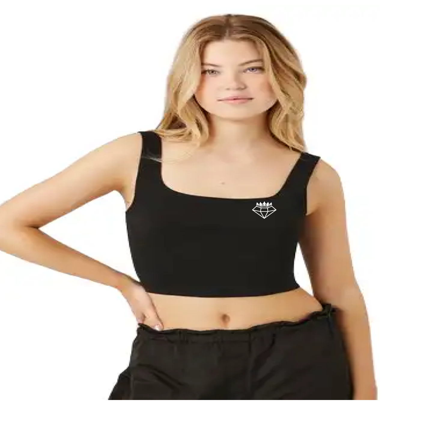 Women's White Diamond Tank Top